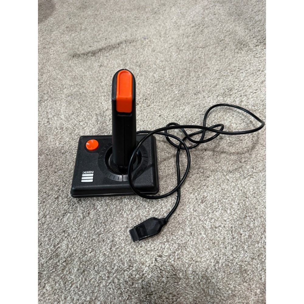Vintage Gemini Joystick Controller Video Retro Gaming Accessory Black Orange